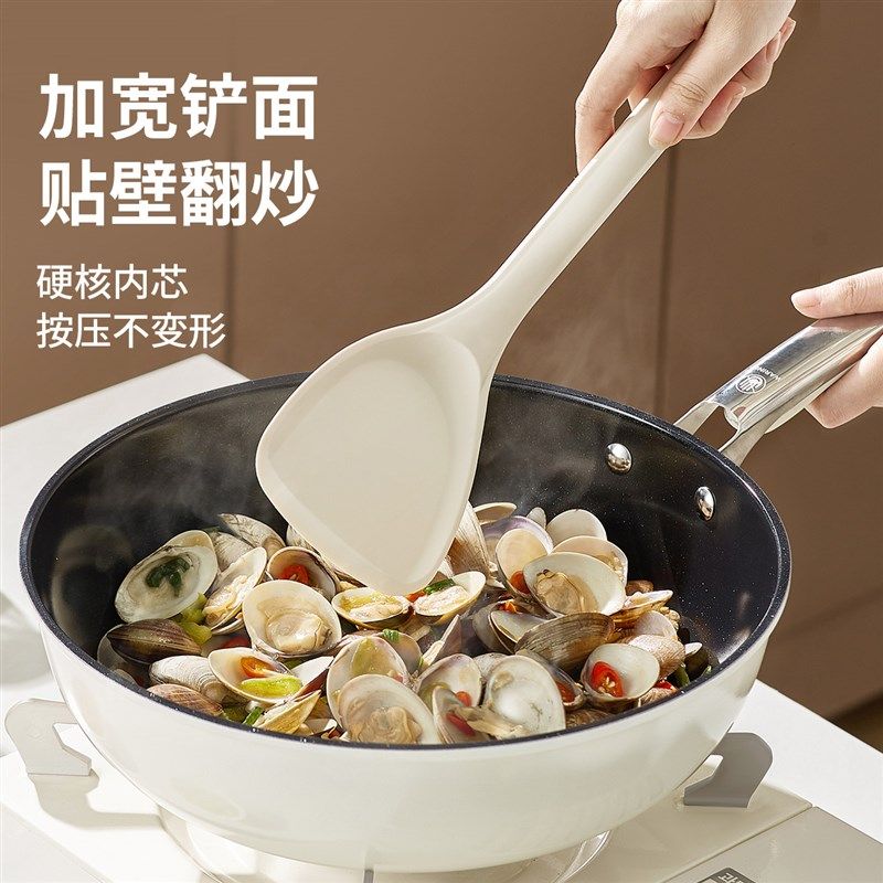 硅胶锅铲套装家用不粘锅专用全套厨具汤勺铲子漏勺夹子炊具,厨房/烹饪用具,全套勺铲,淘宝优惠券,粉丝福利购,淘宝优惠卷