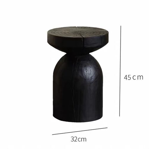 碳化艺术造型根雕凳子木墩边几原木茶几矮凳民宿创意花架换鞋凳