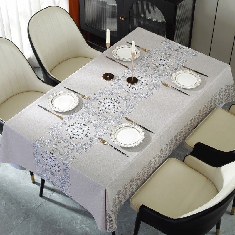 餐桌布2024新款防水防油防烫免洗茶几长方桌椭圆桌轻奢台布,居家布艺,桌布,淘宝优惠券,粉丝福利购,淘宝优惠卷