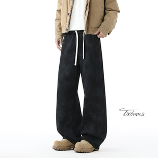 美式扎染弯刀裤男潮流宽松运动阔腿卫裤A166-KB4045-特P45控85