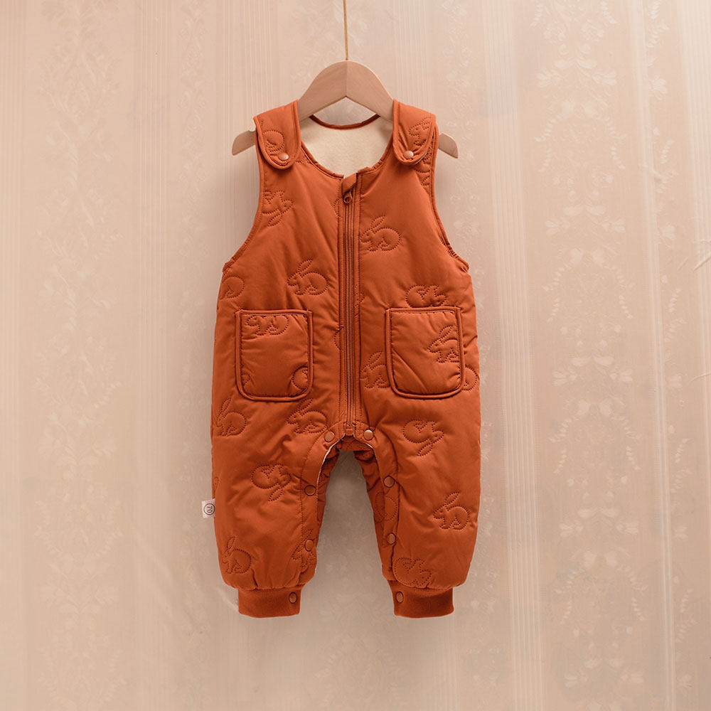 宝宝背带裤按扣款拉链