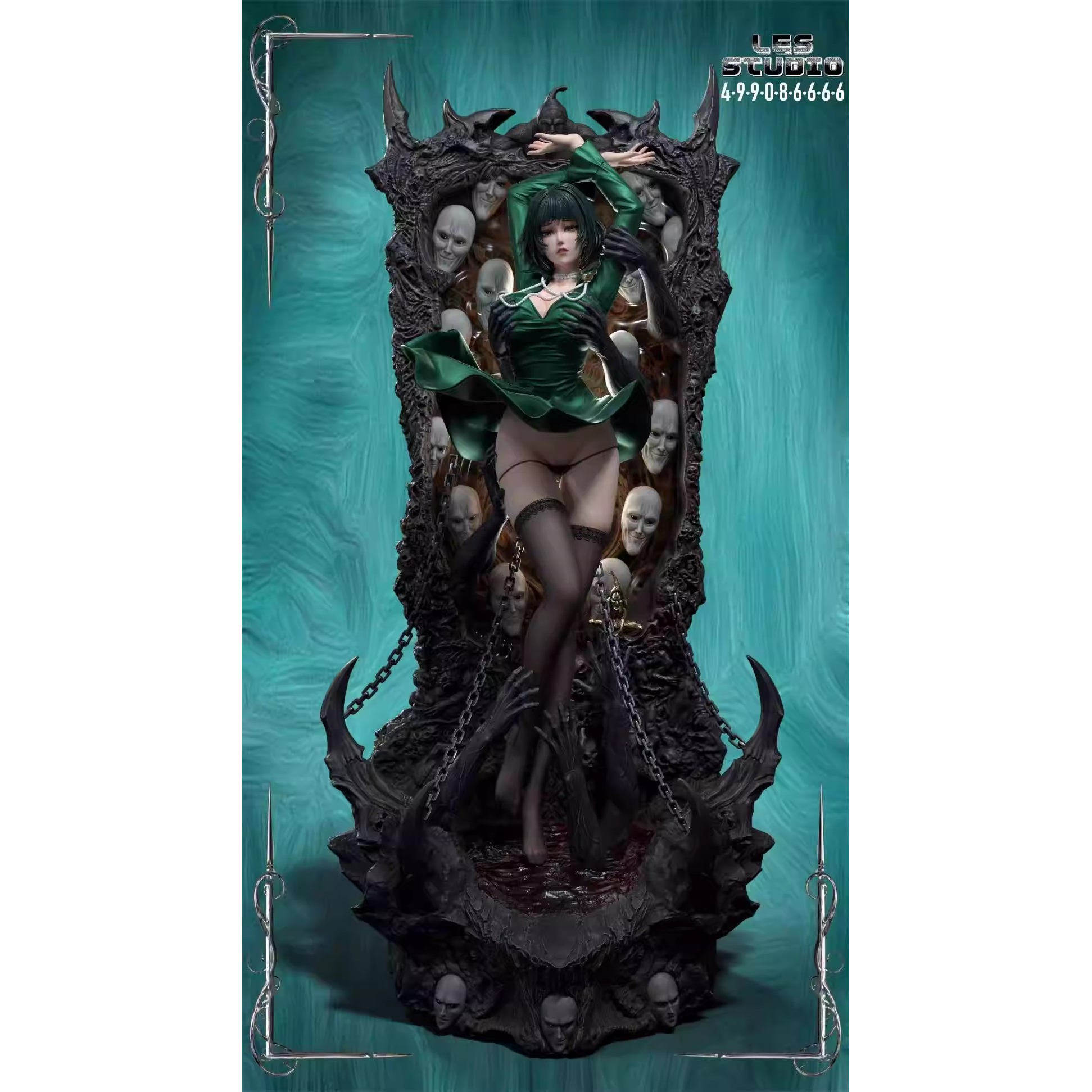 JC模玩 LES工作室 ONEPUNCHMAN 地狱吹雪 限量手办雕像 翻模