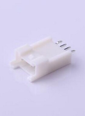 HX20018-4BH 线对板针座 1x4P 间距:2mm 直插 白色 插件,P=2mm原