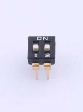 YDD02H2 拨码开关 2位高拨键黑色插件2.54MM拨码开关 插件