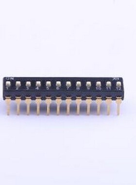 DSIC12LHGET 拨码开关 2.54mm间距（黑）12位（高推钮） 插件