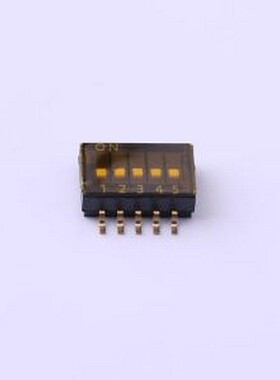 TP-05 拨码开关 拨码开关黑色05P-5PIN间距1.27mm贴片正拨平拨5位