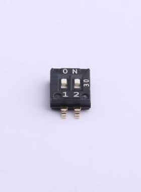 DHN-02-V 拨码开关 2位贴片拨码 SMD-4P,3.8x4.5mm