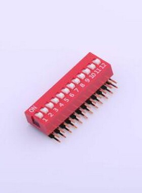 DA-12RP 拨码开关 间距2.54mm 平拨,凸起式 12位拨码开关 插件