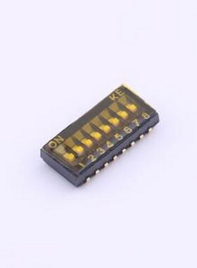 DSHP08TJGER 拨码开关 8位 1.27mm脚距内弯脚 拨码开关 SMD-16P,5