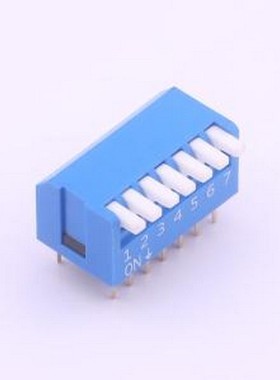 DPL-07BLP 拨码开关 间距2.54mm 琴键 7位拨码开关 插件