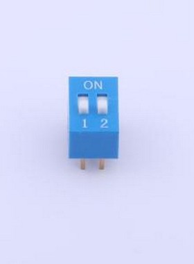 TA-02R 拨码开关 拨码开关蓝色02P-180度 间距2.54mm 立式直插正