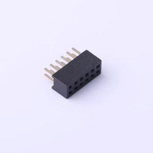 DW127R-22-12-34 排母 间距:1.27mm 2x6P 直插 插件,P=1.27mm原装