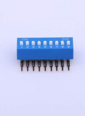 TM-09R 拨码开关 拨码开关蓝色09P-90度 间距2.54mm 立式侧插侧拨