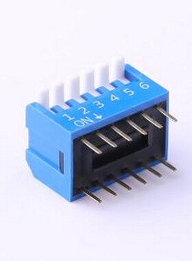 DPL-06BLP 拨码开关 间距2.54mm 琴键 6位拨码开关 插件