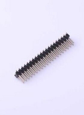 PZ254-2-20-S 排针 2x20P 间距:2.54mm 方针 立贴 黑色 SMD,P=2.5