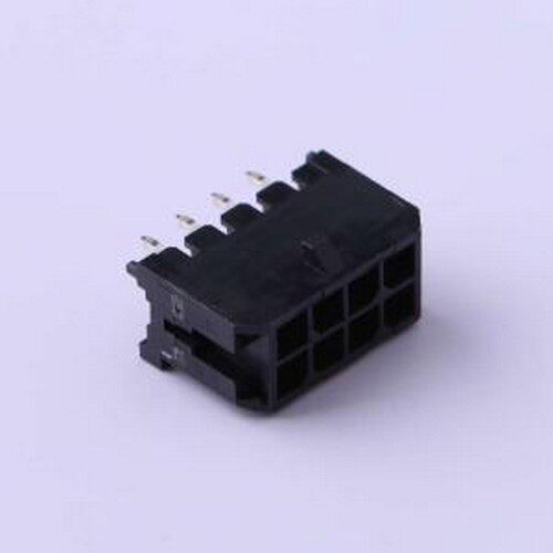 C3030WV-F-2X04P 线对板针座 2x4P 间距:3mm 直插 黑色 插件,P=3m