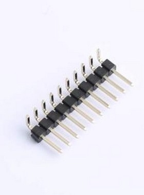 HDGCPH254-PW01-10 排针 1x10P 间距:2.54mm 弯插 弯插,P=2.54mm