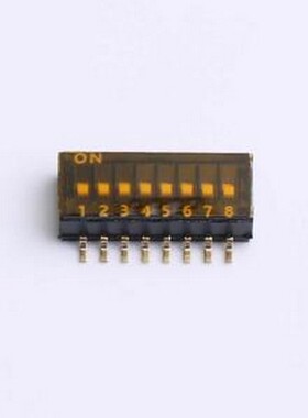 DSHP-08-R 拨码开关 拨码开关 1.27mm间距黑色 细脚 8PIN/位 贴片