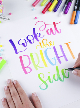 清仓特卖日本进口Tombow蜻蜓软头水彩笔双头绘画书法手账毛笔 ABT