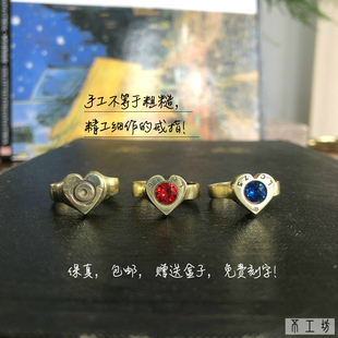 纯铜弹壳戒指 纯手工军旅饰品 军恋军嫂礼物 朋克军迷退伍纪念品