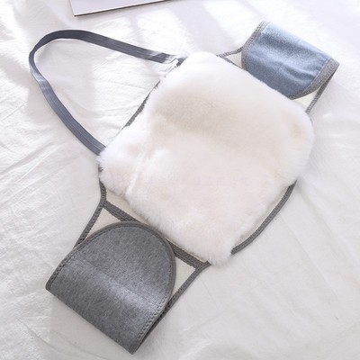 加厚保暖裘小瑜真獭兔毛护腰护肚