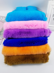 獭兔皮整张毛皮原料女包护膝护腰坐垫内胆手工制作DIY饰品 包邮