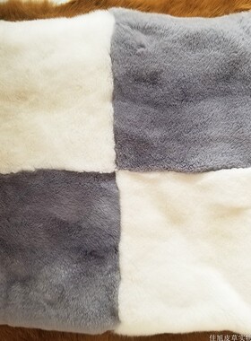 定制兔毛兔皮整张皮草服装汽车沙发坐垫内胆护膝鞋垫包包地毯床垫