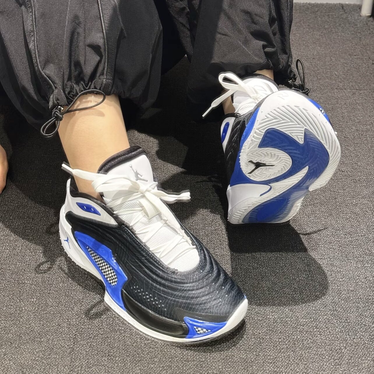 Jordan Luka 3 PF 舒适耐用 低帮 篮球鞋 男款 黑白蓝FQ1285-003
