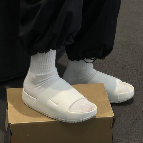 Nike Calm Slide 轻便舒适一字拖鞋 男款 帆白FD4116-100