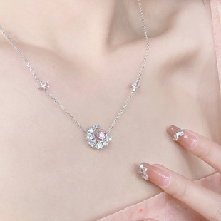 幻梦心月项链女轻奢小众高级感星月锁骨链甜美轻奢设计感颈链新款
