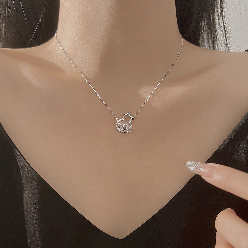 闪钻玉髓葫芦项链女小众设计高级