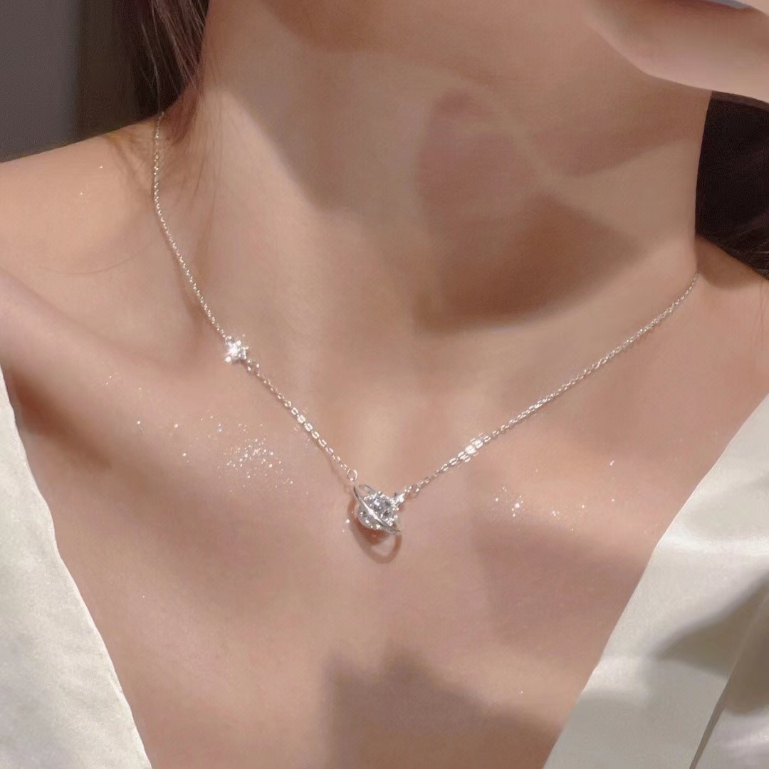 银神925银925银十字链女闪亮