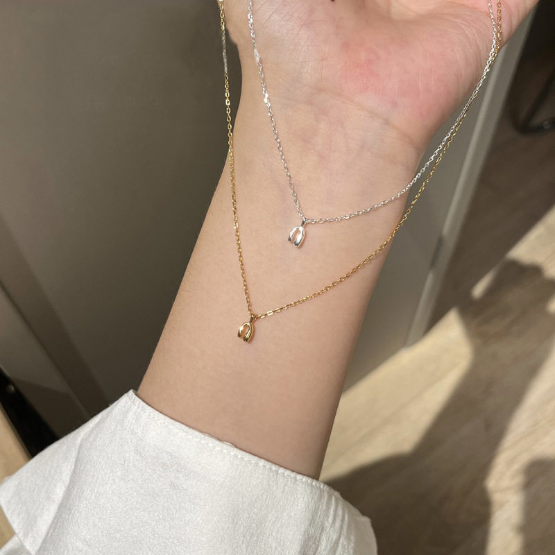 极简个性U型马蹄项链女小众设计