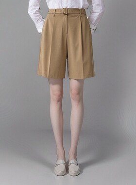 哈吉斯hazzys专柜正品2024夏季女装新款高腰短裤通勤ACDSP0BBP51
