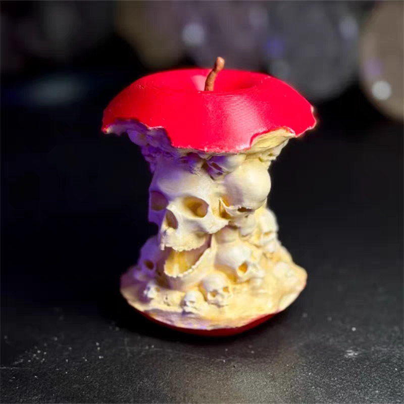 fdm打印禁果 骷髅苹果3mf格式3d打印模型stl图纸文件素材
