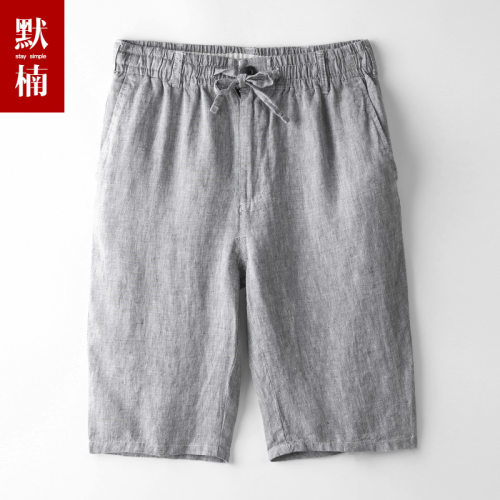 亚麻短裤NANMO/默楠5分裤