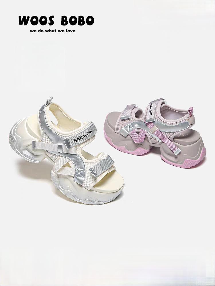 厚底凉鞋老爹鞋女2025新款夏季运动外穿罗马鞋精致仙女松糕不累脚,女鞋,休闲凉鞋,淘宝优惠券,粉丝福利购,淘宝优惠卷