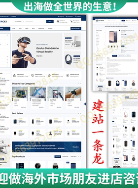 外贸网站建设电子数码WP建站一条龙外贸独立站英文购物网站响应式