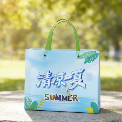 夏季夏天防暑降温透明户外清凉礼品包装袋公司员工福利手提袋定制