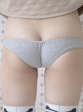 7天发货，下单定做【一片式提臀可爱低腰全臀露沟三角内裤 少女