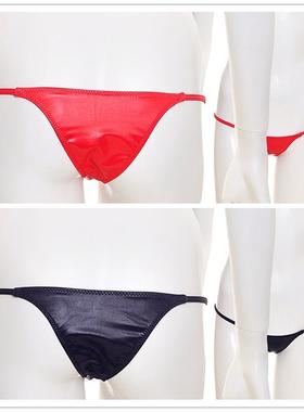 【7天发货】奢侈光泽弹力缎 低腰全臀露沟速干内裤 赛高少女斩男