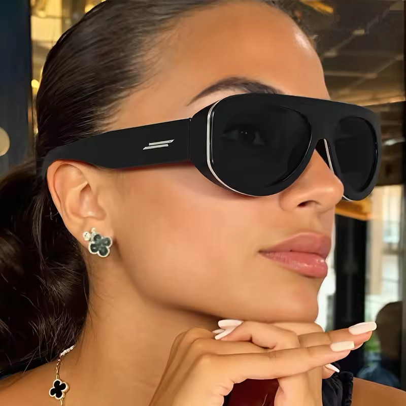 欧美跨境大框蛤蟆镜ins时尚遮阳太阳眼镜厚边墨镜sunglasses