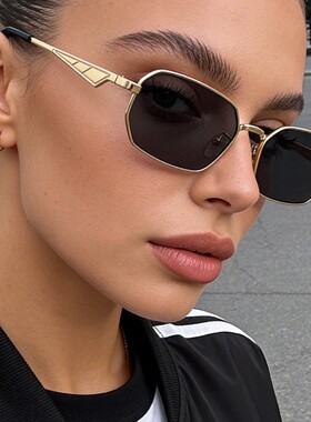 跨境时尚小框金属方形太阳眼镜