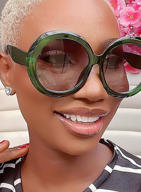 护目圆形欧美女太阳镜