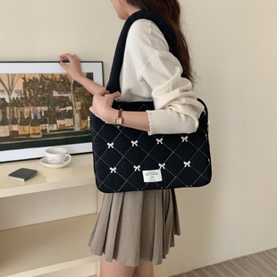 笔记本电脑包14寸2025新款韩国ins风16寸适用苹果macbookair/pro13蝴蝶结收纳包通勤小众设计感简约16内胆包