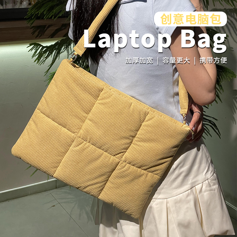 轻薄防摔单肩手提笔记本内胆包