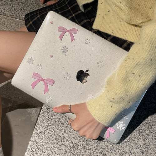 粉色蝴蝶结MacBook保护壳