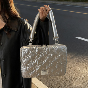 手提电脑包14寸女内胆包2025新款笔记本保护套16寸适用苹果15寸macbookpro/air13.3单肩收纳包