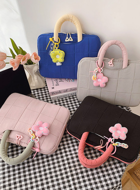 适用笔记本电脑包14寸手提2025新款女高颜值通勤苹果macbookair/pro13.3英寸联想华为内胆