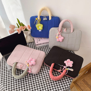 适用笔记本电脑包14寸手提2025新款女高颜值通勤苹果macbookair/pro13.3英寸联想华为内胆